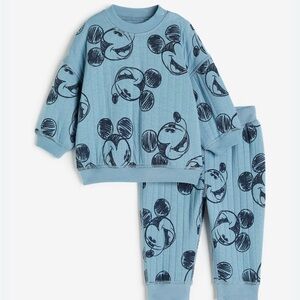 EUC H&M Blue Mickey Mouse Kids Set